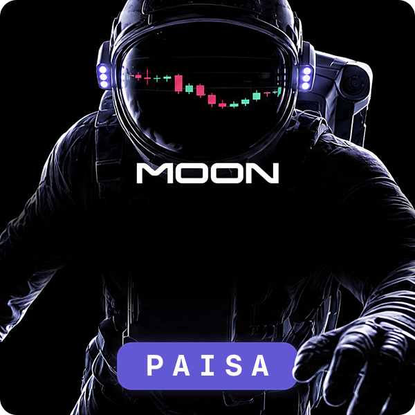 Moon.com astronaut promo — use code PAISA